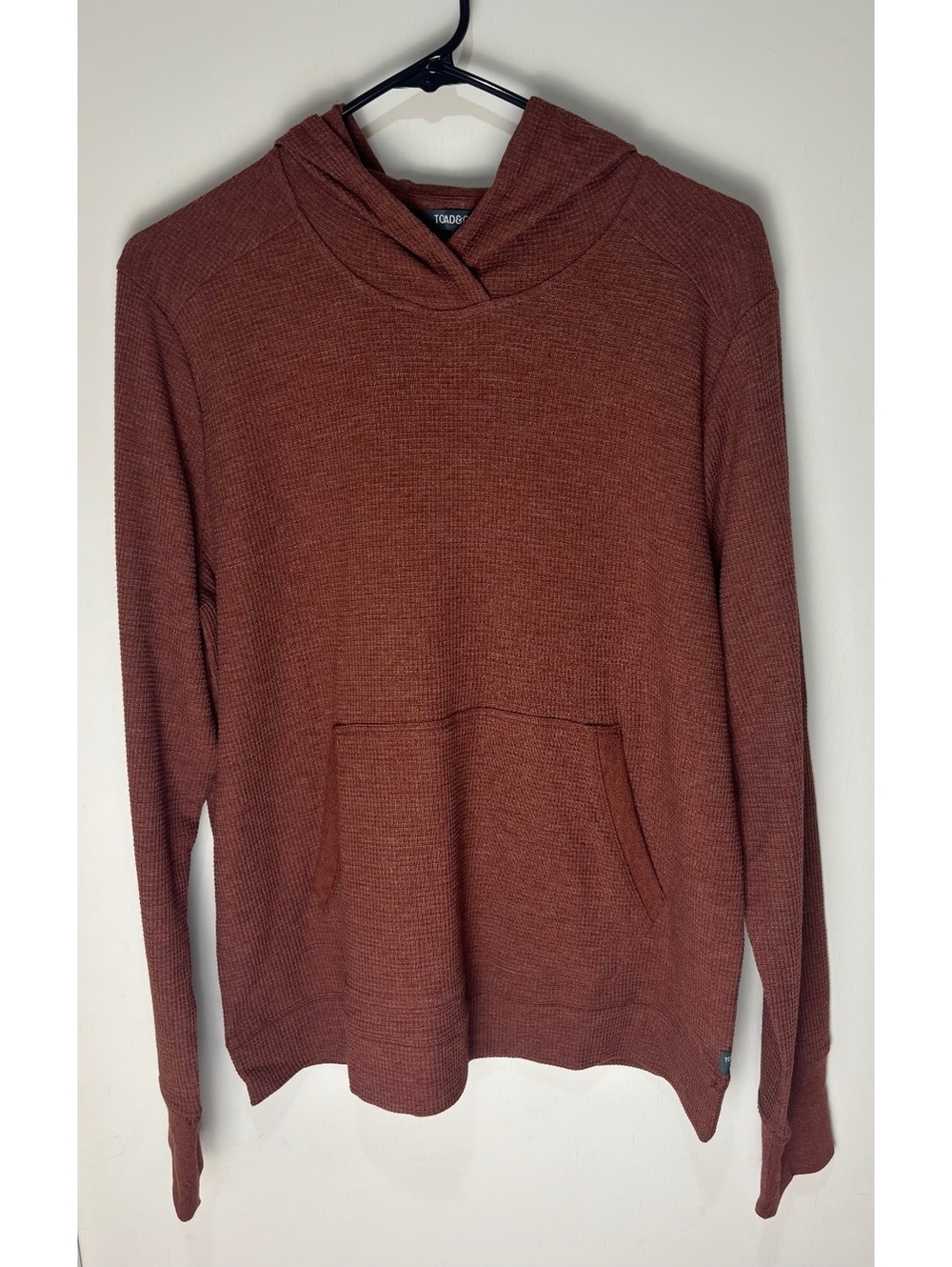 NWT Toad&Co Foothill Hoodie Women L Manzanita Waffle Organic Cotton